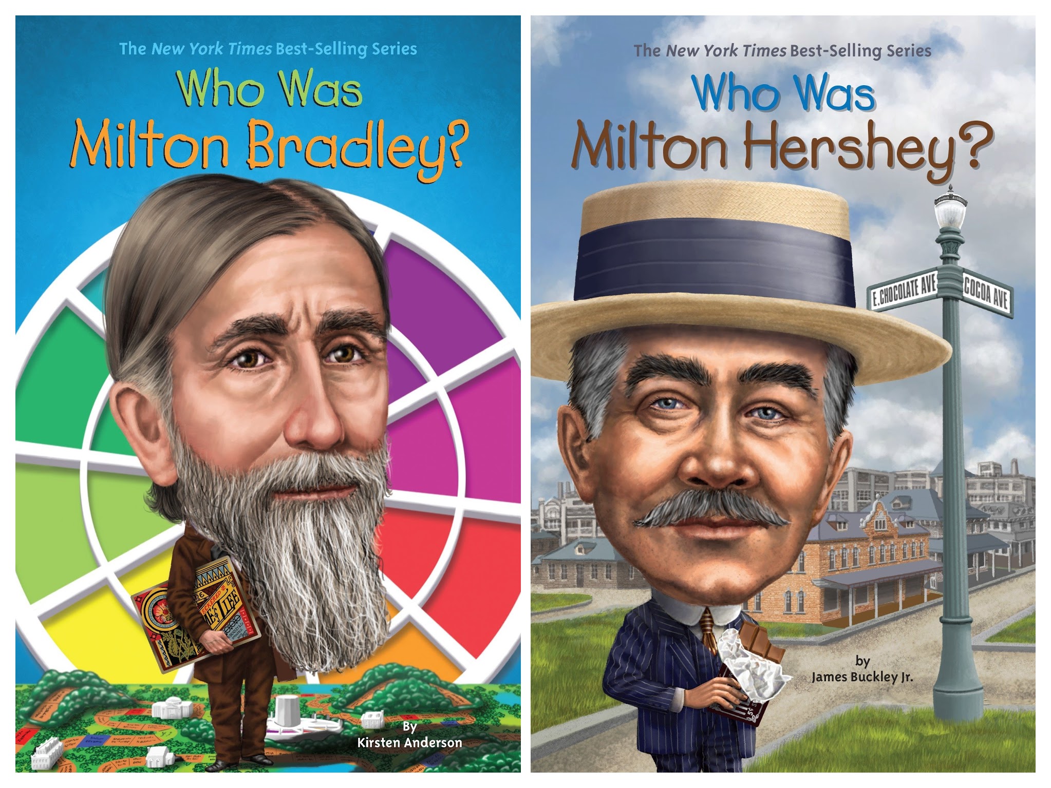Image of the Who Was Milton Bradley and Who Was Milton Hershey book covers.