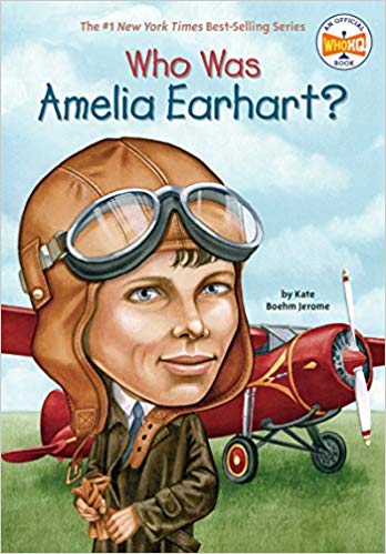 Image of the Who Was Amelia Earhart book cover.