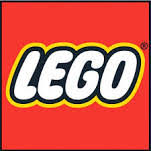 The word LEGO with a red background