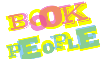 The text reads Book People in different fonts. It is pink, teal, and yellow.