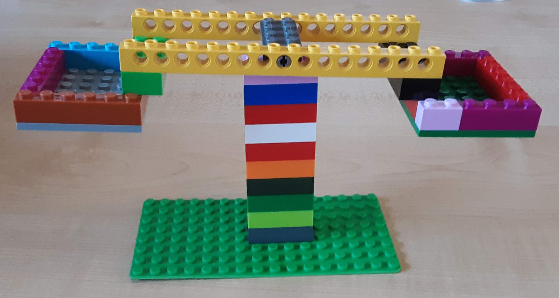 A balance made of LEGO
