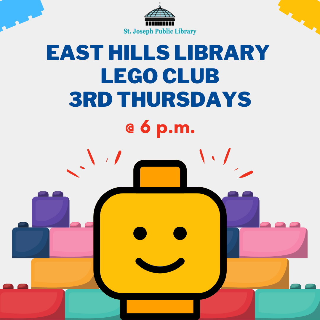 East Hills Library Lego Club 3rd Thursdays at 6 p.m.