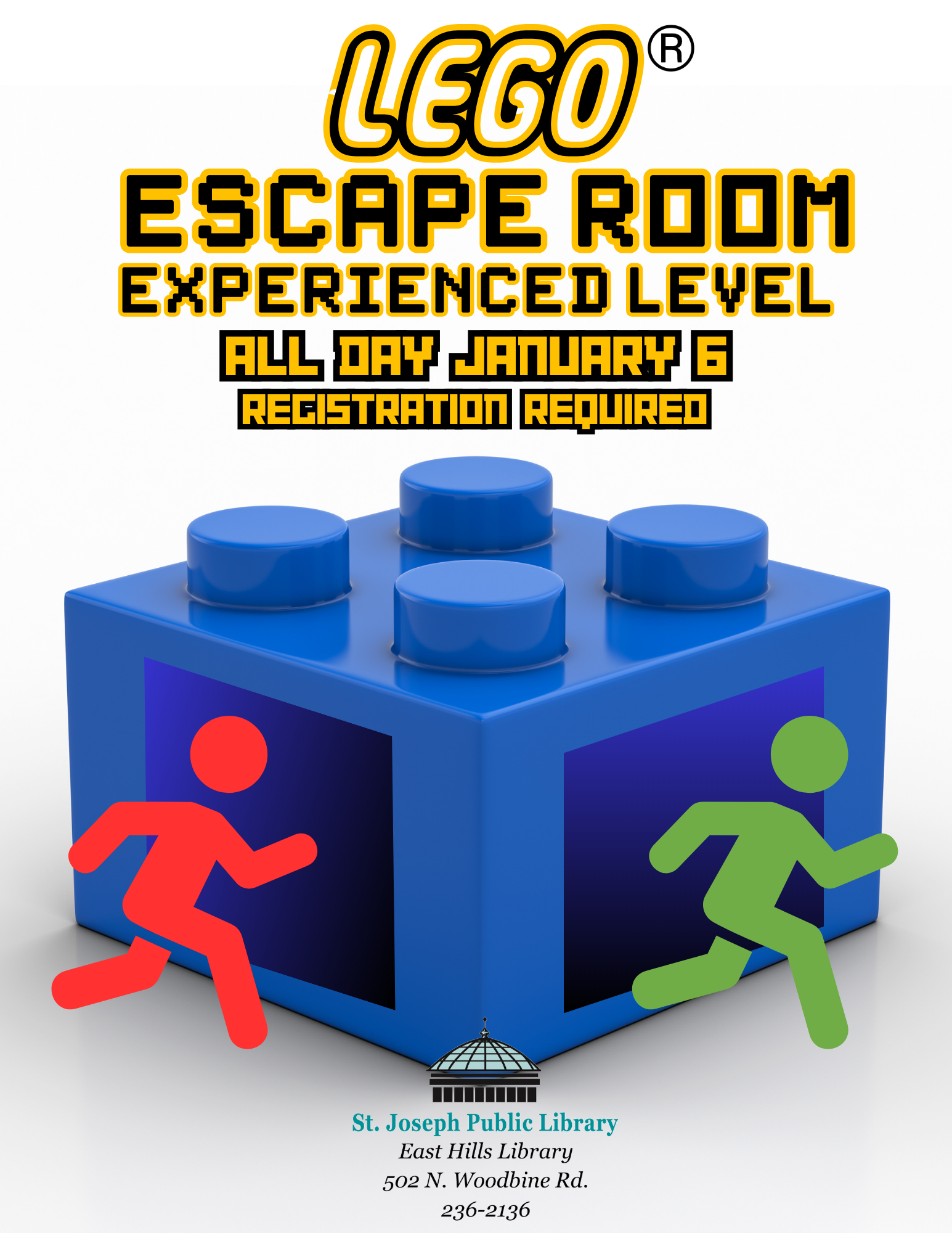 Lego Escape Room Jan. 6 registration required, East Hills Library