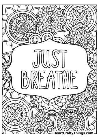 relaxing coloring page