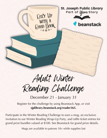 2025 Adult Winter Reading Challenge, Cozy up with a good book