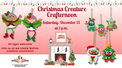 Fireplace scene with creature crafts