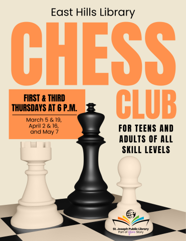 East Hills Library Chess Club flyer