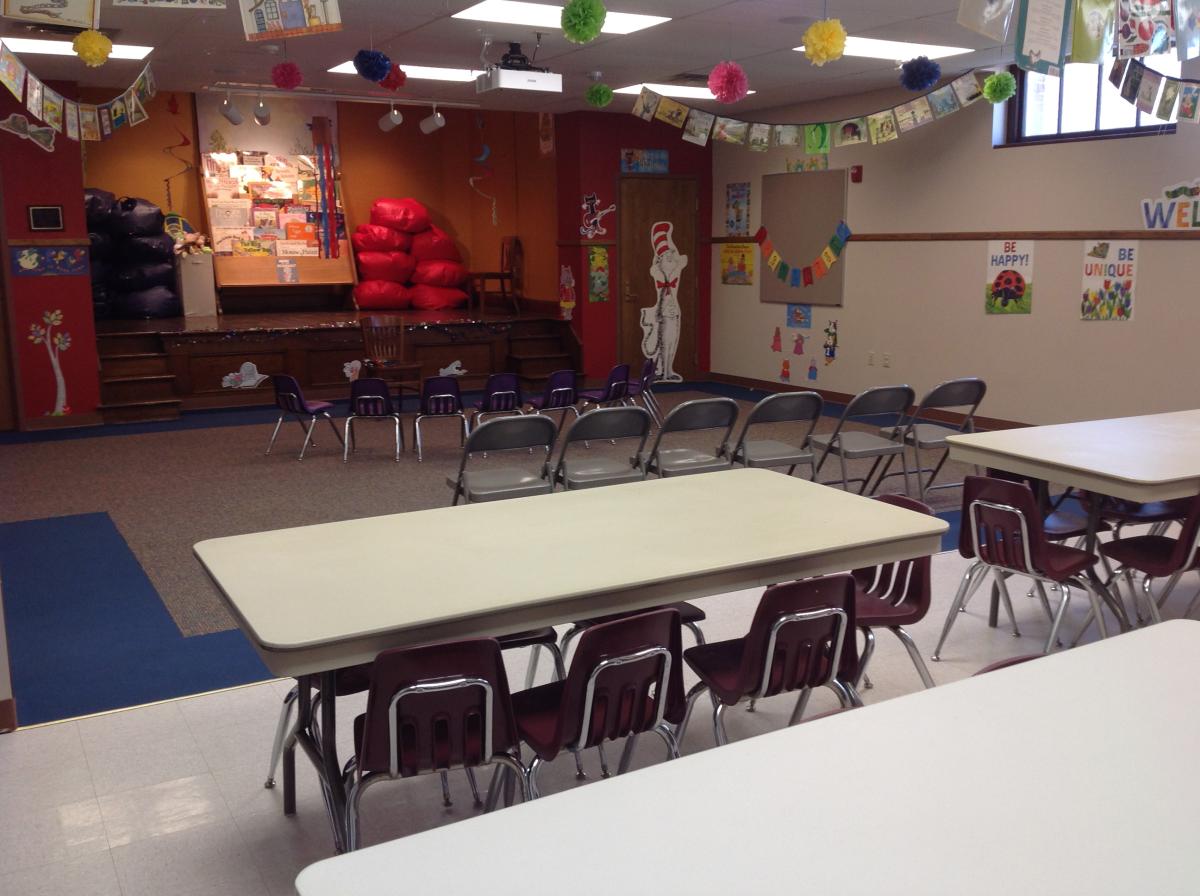 Interior shot of the Storytime Room at Washington Park