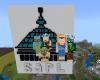 SJPL logo made in Minecraft