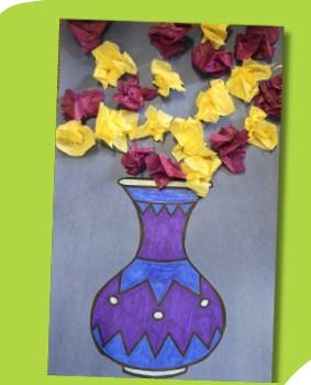 tissue paper flower art